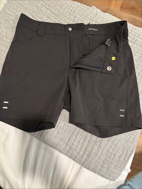 MFF Performance Black Women's Athletic Shorts with Reflective Tabs